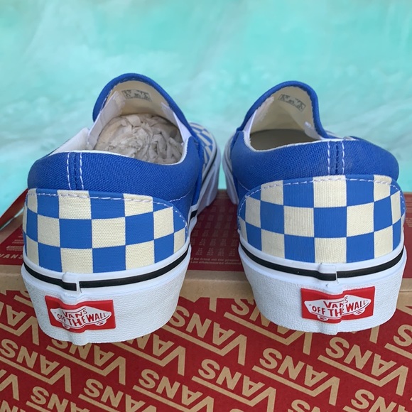 VANS CLASSIC SLIP ON CHKRBRD NEBULAS Bl/Trwht WMNS - Picture 10 of 16